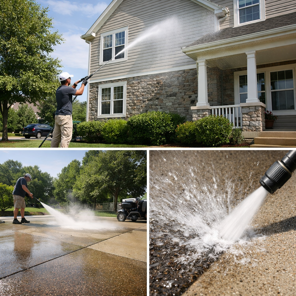Soft washing house siding service Central Indiana