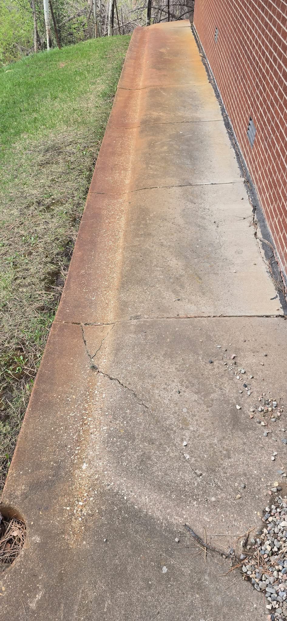 Deck cleaning result